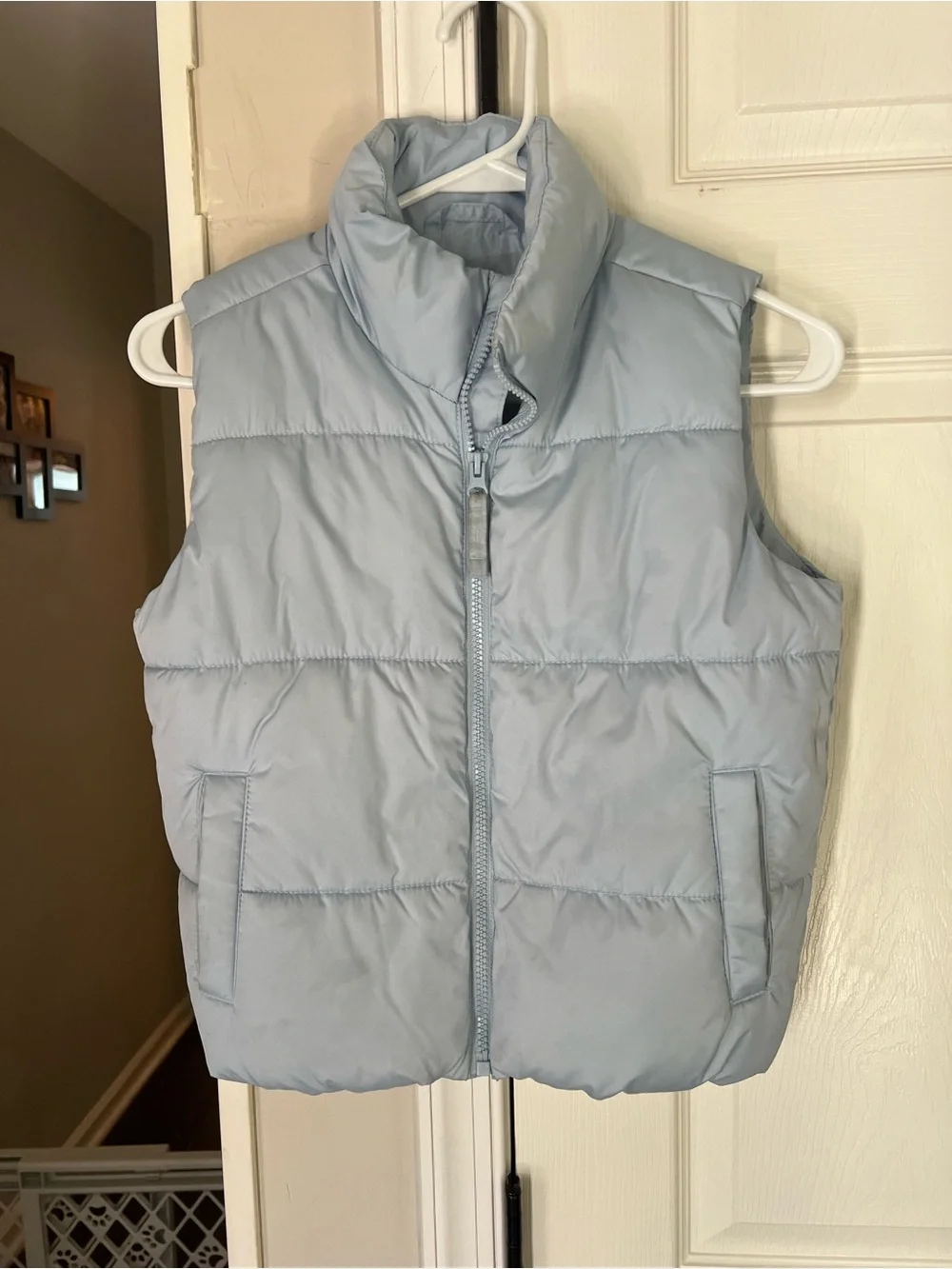 Old Navy Light Blue Puffer Vest for Girls size 8